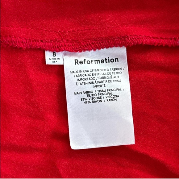 Reformation Bray Dress in Cherry - Picture 5 of 5